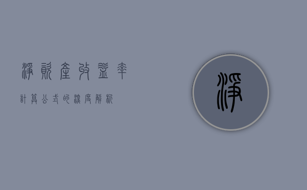 净资产收益率计算公式的深度解析