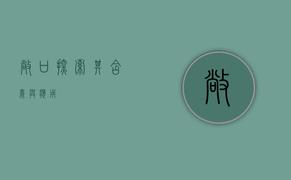 敞口，探索其含义与应用