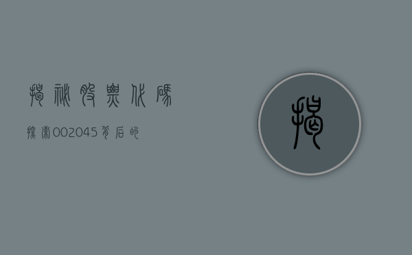 揭秘股票代码，探索002045背后的故事