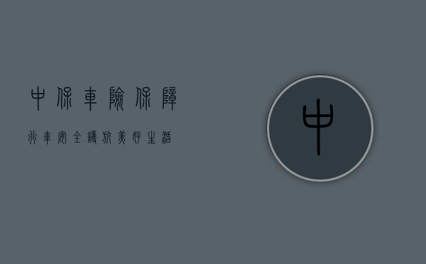 中保车险，保障行车安全，护航美好生活
