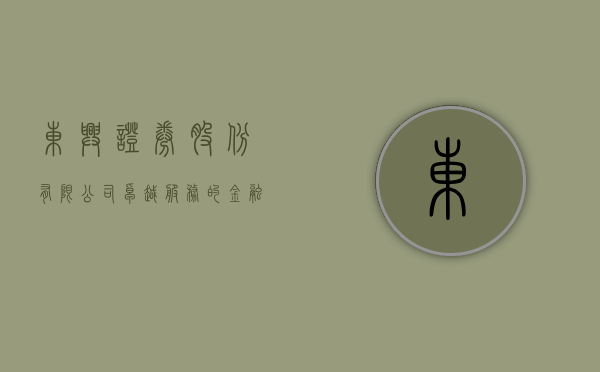 东兴证券股份有限公司，卓越服务的金融先锋