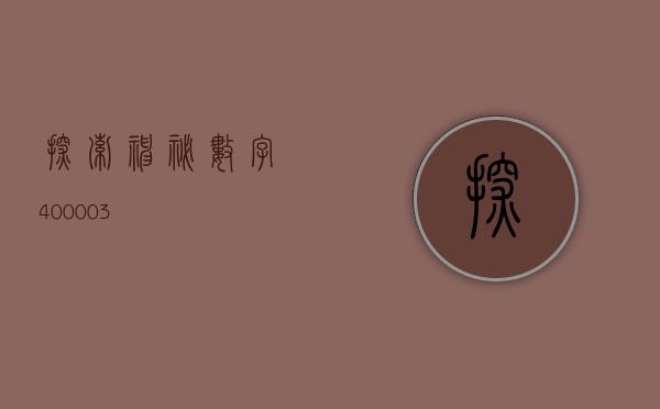 探索神秘数字，400003