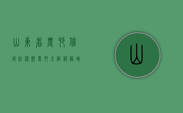 山东省农村信用社，深耕农村金融服务，助力地方经济发展