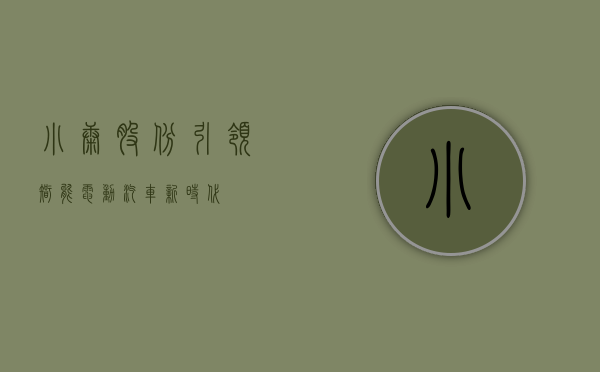 小康股份，引领智能电动汽车新时代
