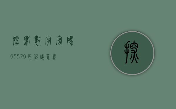 探索数字密码，95579的神秘意义