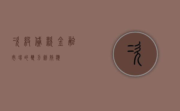 次级贷款，金融市场的双刃剑效应