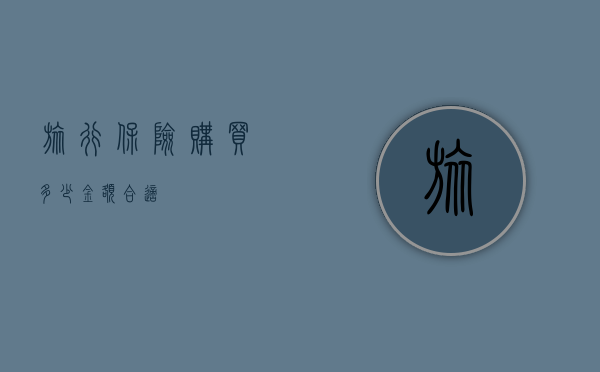 旅行保险，购买多少金额合适？