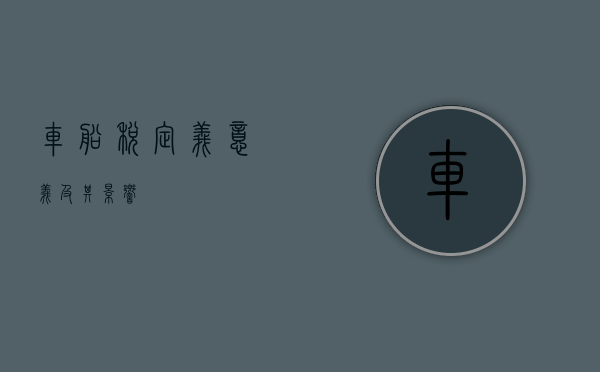 车船税，定义、意义及其影响