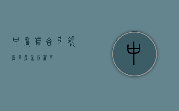 中农联合，引领农业产业新篇章