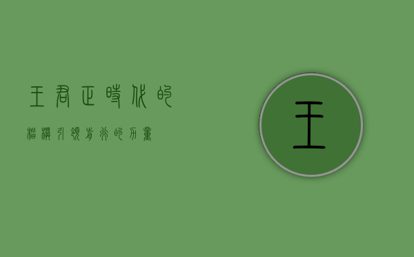 王君正，时代的楷模，引领前行的力量