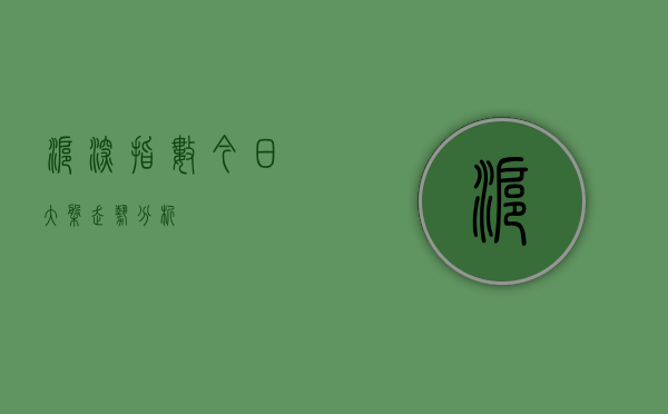 沪深指数今日大盘走势分析