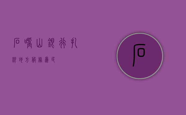 石嘴山银行，扎根地方，服务为民