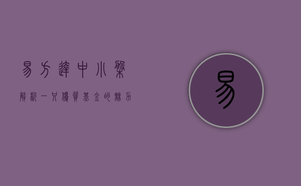 易方达中小盘，解析一只优质基金的魅力