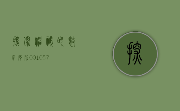 探索神秘的数字序列—001037