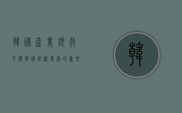 韩国产业银行，引领韩国经济发展的重要力量