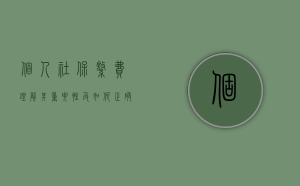 个人社保缴费,理解其重要性及如何正确缴纳