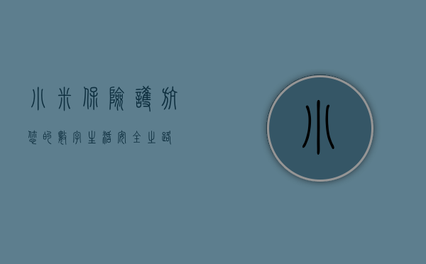 小米保险，护航您的数字生活安全之路