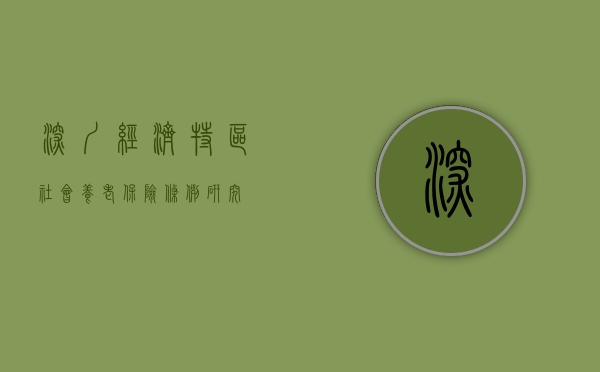 深圳经济特区社会养老保险条例研究
