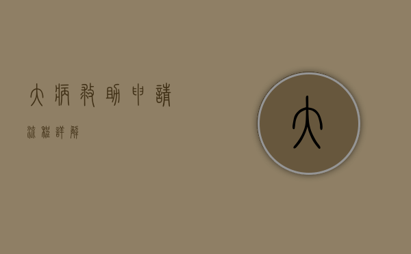 大病救助申请流程详解