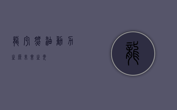 龙宇燃油,动力之源,未来之光