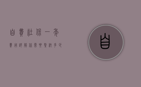 自费社保一年费用详解，你需要缴纳多少？