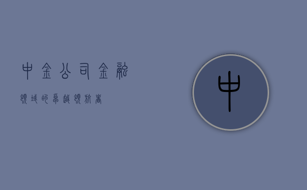中金公司,金融领域的卓越领航者