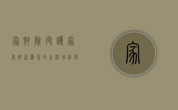 家财险，守护家庭财产，为您的生活增添保障