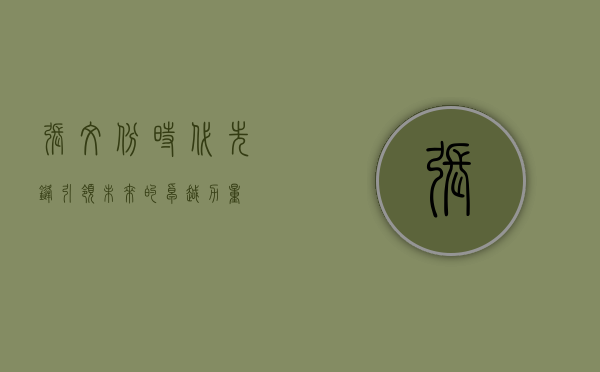 张文斌，时代先锋，引领未来的卓越力量