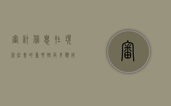 审计信息在现代社会的重要性及其应用