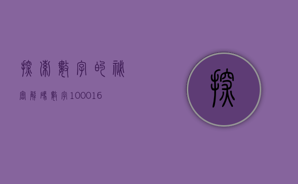 探索数字的秘密,解码数字100016