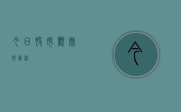 今日股市观察与解析