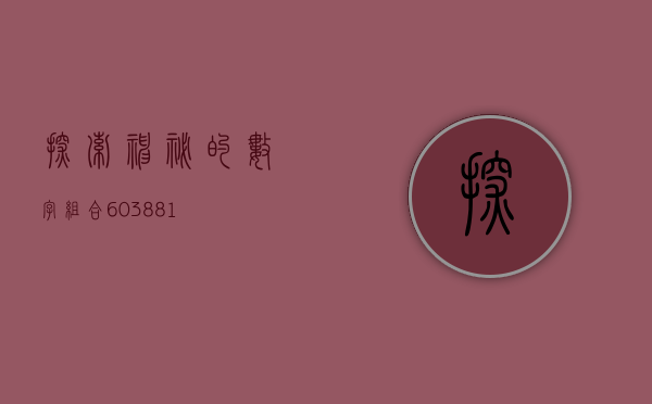 探索神秘的数字组合，603881