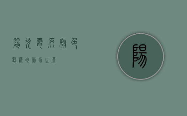 阳光电源，绿色能源的动力之源
