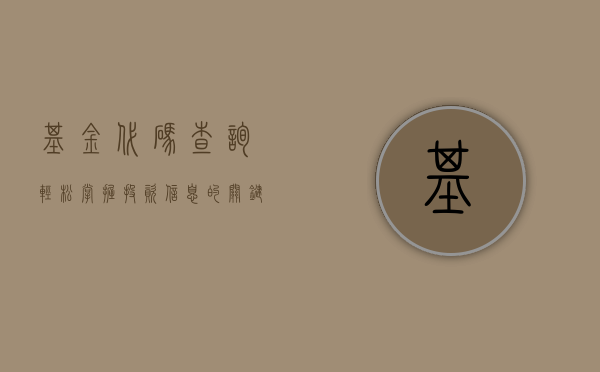 基金代码查询，轻松掌握投资信息的关键步骤