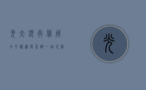 光大银行信用卡申请进度查询,便捷途径与实时信息获取