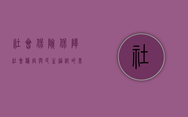 社会保险，保障社会稳定与民生福祉的基石
